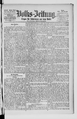 Volks-Zeitung vom 20.02.1879