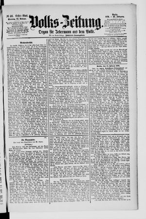 Volks-Zeitung vom 23.02.1879