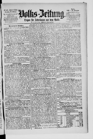 Volks-Zeitung vom 23.02.1879