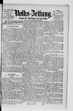 Volks-Zeitung vom 01.03.1879