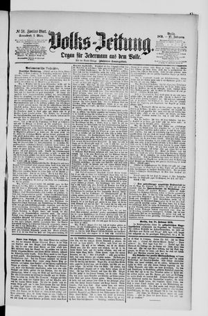 Volks-Zeitung vom 01.03.1879