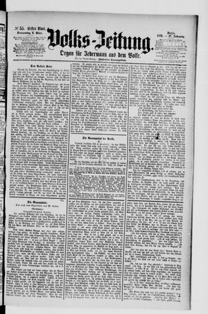 Volks-Zeitung vom 06.03.1879