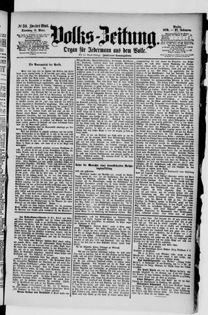 Volks-Zeitung vom 11.03.1879