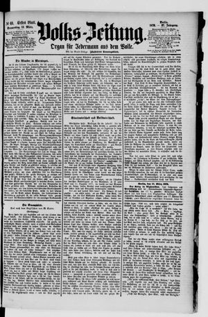 Volks-Zeitung vom 13.03.1879