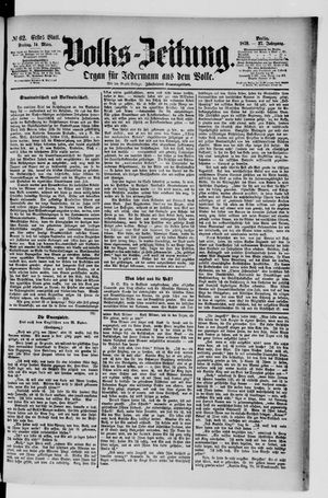 Volks-Zeitung vom 14.03.1879