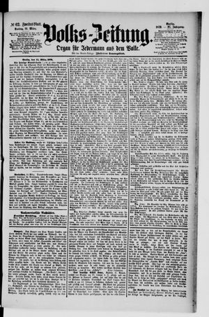 Volks-Zeitung vom 14.03.1879