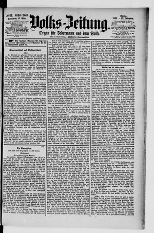 Volks-Zeitung vom 15.03.1879