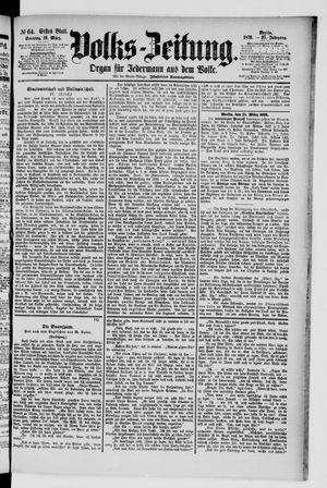 Volks-Zeitung vom 16.03.1879