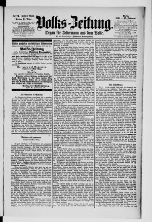 Volks-Zeitung vom 28.03.1879