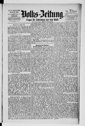 Volks-Zeitung vom 28.03.1879