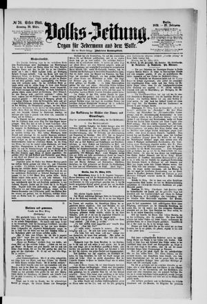 Volks-Zeitung vom 30.03.1879