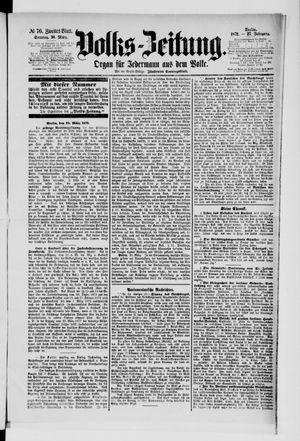 Volks-Zeitung vom 30.03.1879