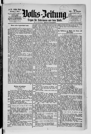 Volks-Zeitung vom 01.04.1879
