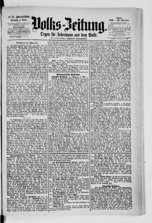 Volks-Zeitung vom 01.04.1879