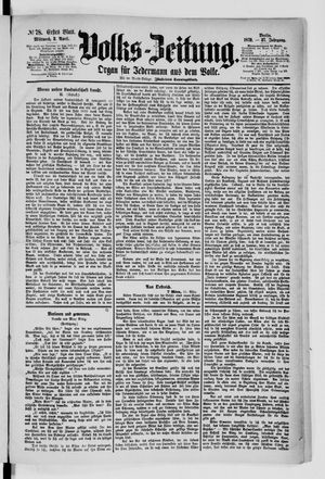 Volks-Zeitung vom 02.04.1879
