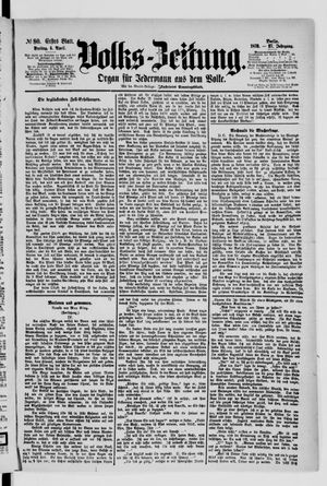 Volks-Zeitung vom 04.04.1879