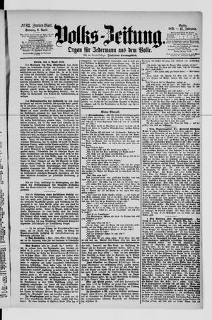Volks-Zeitung vom 06.04.1879