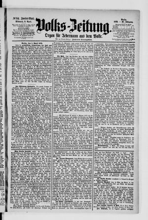 Volks-Zeitung vom 09.04.1879