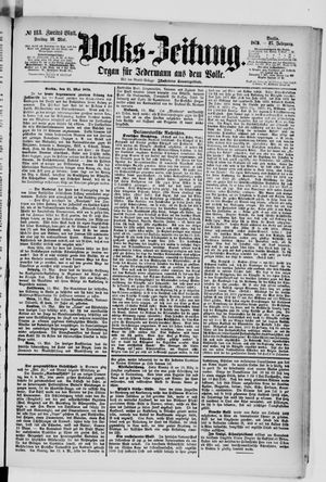 Volks-Zeitung on May 16, 1879