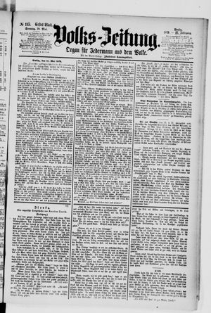 Volks-Zeitung vom 18.05.1879
