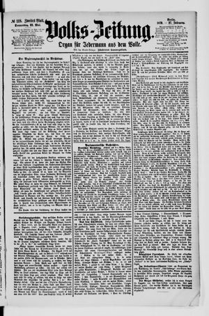 Volks-Zeitung vom 22.05.1879