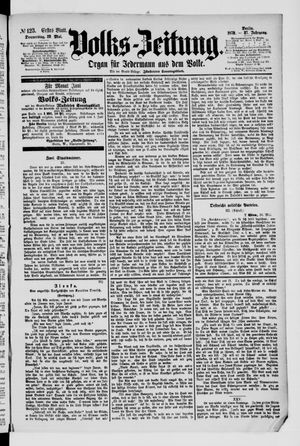Volks-Zeitung vom 29.05.1879