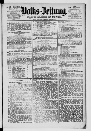 Volks-Zeitung vom 04.06.1879