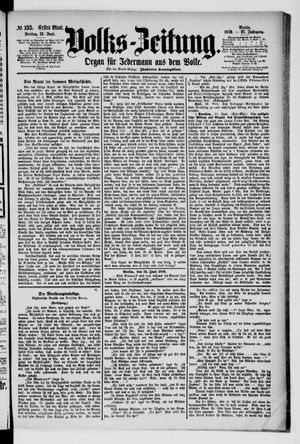 Volks-Zeitung vom 13.06.1879