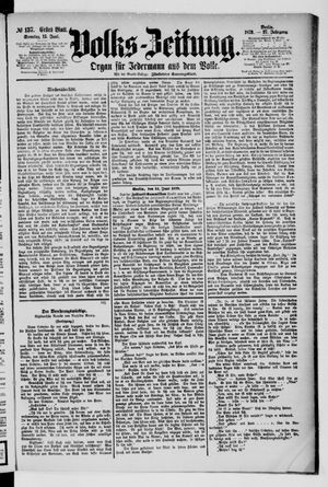 Volks-Zeitung vom 15.06.1879