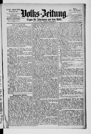 Volks-Zeitung vom 20.06.1879