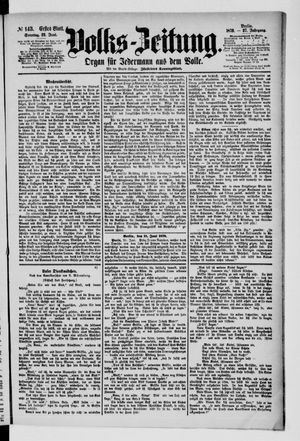 Volks-Zeitung vom 22.06.1879