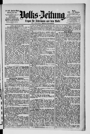 Volks-Zeitung vom 22.06.1879