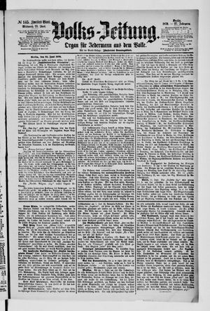 Volks-Zeitung vom 25.06.1879