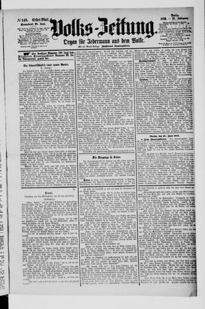 Volks-Zeitung vom 28.06.1879