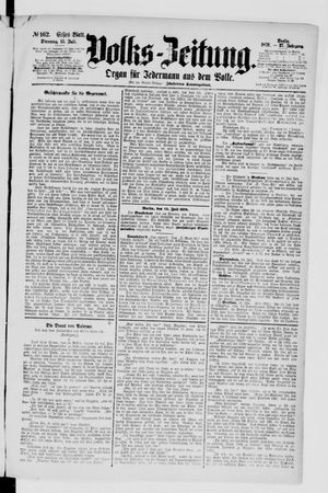 Volks-Zeitung vom 15.07.1879