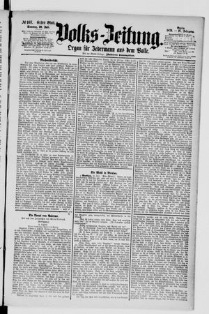 Volks-Zeitung vom 20.07.1879