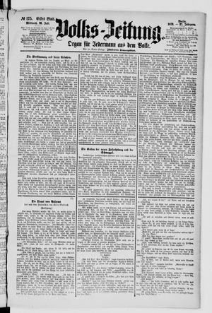 Volks-Zeitung vom 30.07.1879