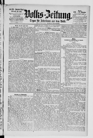 Volks-Zeitung vom 30.07.1879