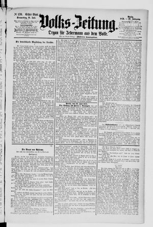 Volks-Zeitung vom 31.07.1879