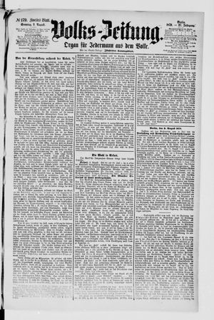 Volks-Zeitung on Aug 3, 1879