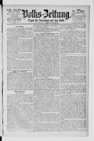 Volks-Zeitung vom 10.08.1879