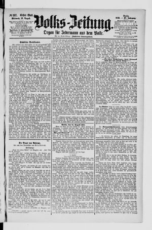Volks-Zeitung vom 13.08.1879