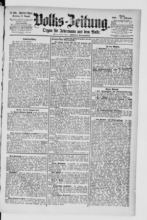 Volks-Zeitung vom 17.08.1879