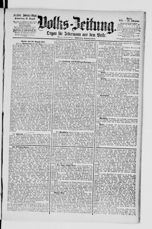 Volks-Zeitung vom 21.08.1879