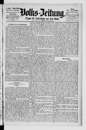 Volks-Zeitung vom 04.09.1879