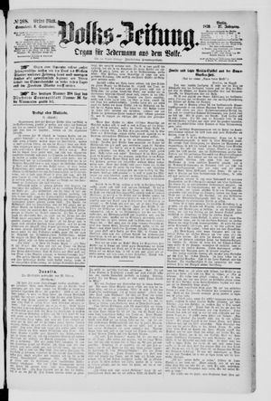 Volks-Zeitung on Sep 6, 1879
