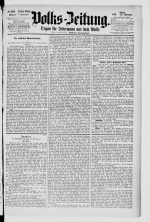 Volks-Zeitung vom 07.09.1879