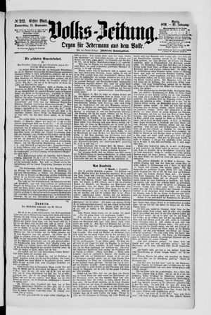 Volks-Zeitung vom 11.09.1879