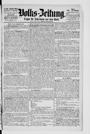 Volks-Zeitung vom 11.09.1879