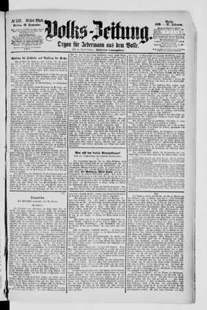 Volks-Zeitung vom 12.09.1879